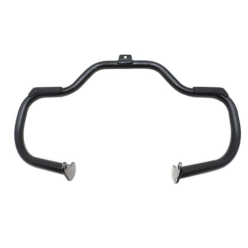 Factory Sample Front Engine Bar with Footpeg Pads Black - V-Twin 51-2219 - OEM 49140-05 - Twin Cam Softail 2000-2017