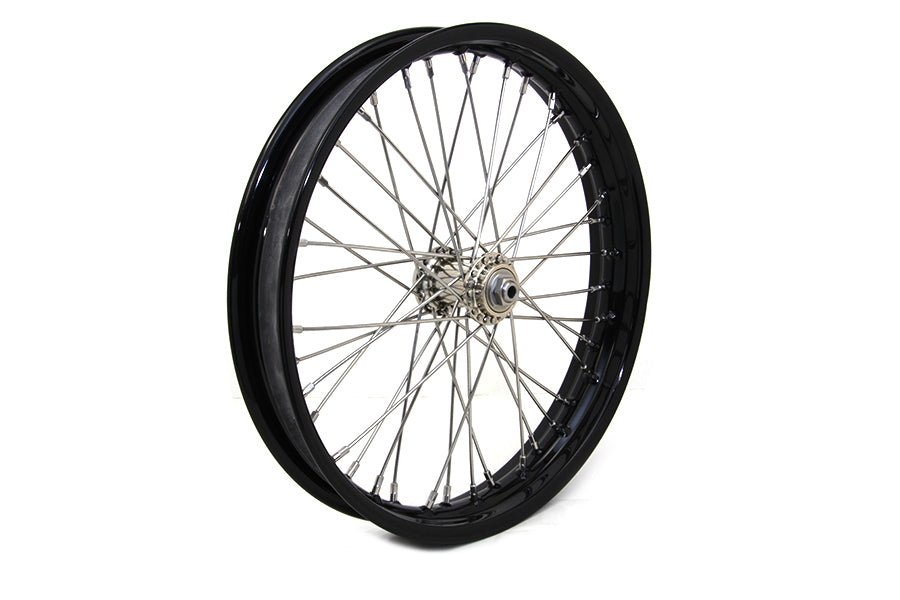 V-Twin Manufacturing 18 x 2.15" WR Front Spool Wheel Black