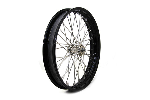 V-Twin Manufacturing 18 x 2.15" WR Front Spool Wheel Black - additional view 2