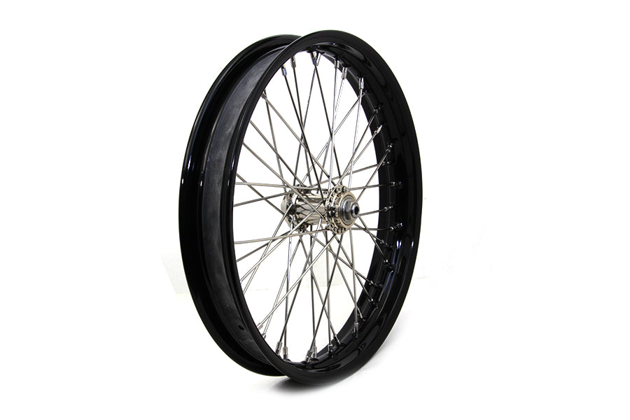 V-Twin Manufacturing 18 x 2.15" WR Front Spool Wheel Black - additional view 2