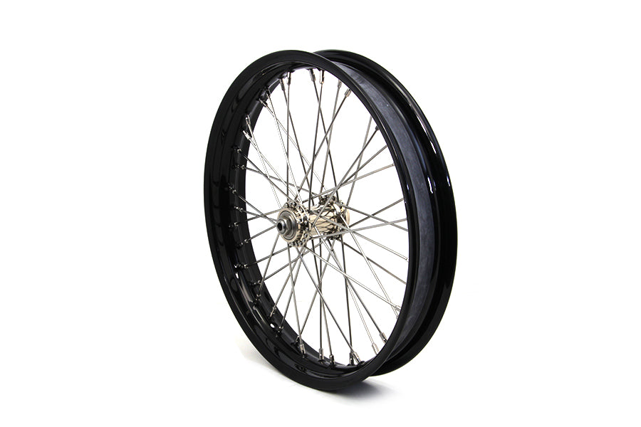 V-Twin Manufacturing 18 x 2.15" WR Front Spool Wheel Black - additional view 4