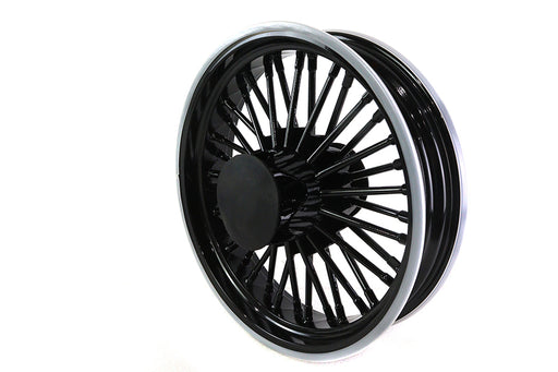 V-Twin Manufacturing Front 16 x 3.5" Duro 36 Fat Spoke Matte Black Wheel - additional view 2