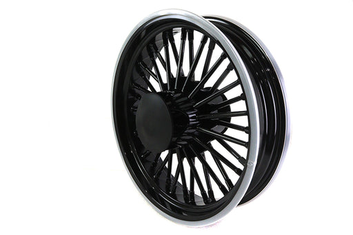 V-Twin Manufacturing Front 16 x 3.5" Duro 36 Fat Spoke Matte Black Wheel - additional view 2