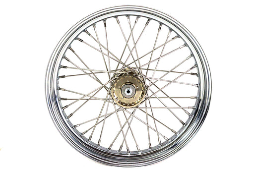 V-Twin Manufacturing WR 19 X 3.00 Front Spool Wheel with Chrome Rim