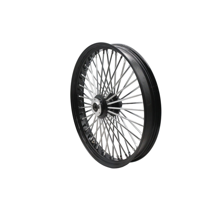 26 X 3.5" King Spoke Front Wheel Black/Chrome - Ultima 37-541 - Big Twin 0+