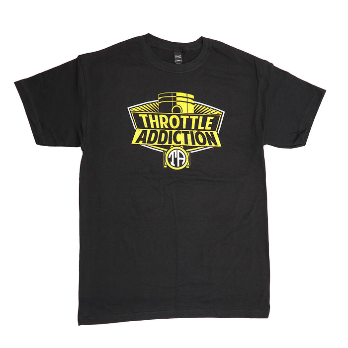 Throttle Addiction Piston Logo T-Shirt - Black