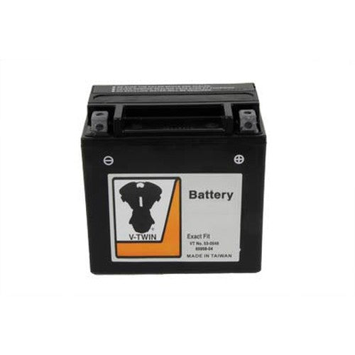 12 Volt Dry Charged Replacement Battery - V-Twin 53-0548 - OEM 65958-04C - Sportster 2004+