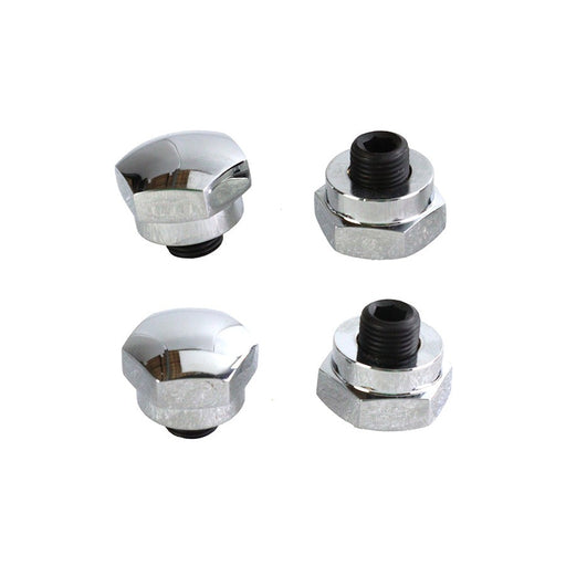 Chrome Rocker Shaft End Plug - V-Twin 7142-4 - Ironhead 1971-1984