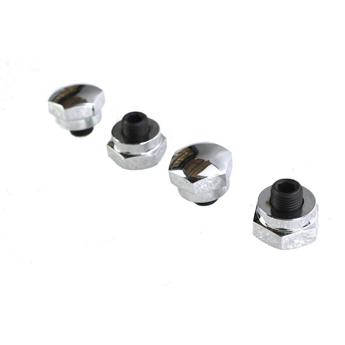 Chrome Rocker Shaft End Plug - V-Twin 7142-4 - Ironhead 1971-1984