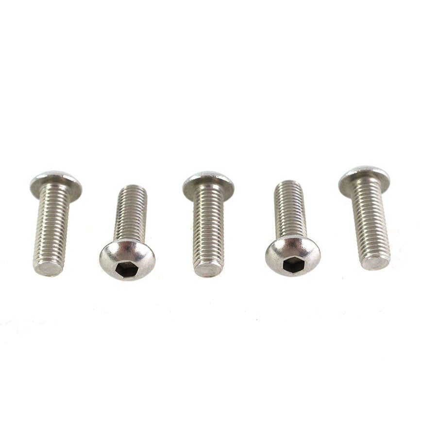 Allen Button Head Screws Stainless Steel 1/4-28 X 3/4",Y - V-Twin 73-0185 - Big Twin 0+