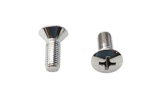 V-Twin Manufacturing Teardrop Phillips Head Chrome Screw Set
