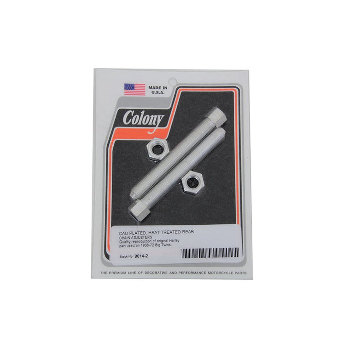 Cadmium Rear Chain Adjuster - V-Twin 8014-2