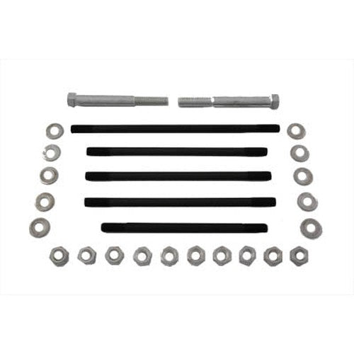 Cadmium Motor Case Bolt Kit Stock - V-Twin 8123-34