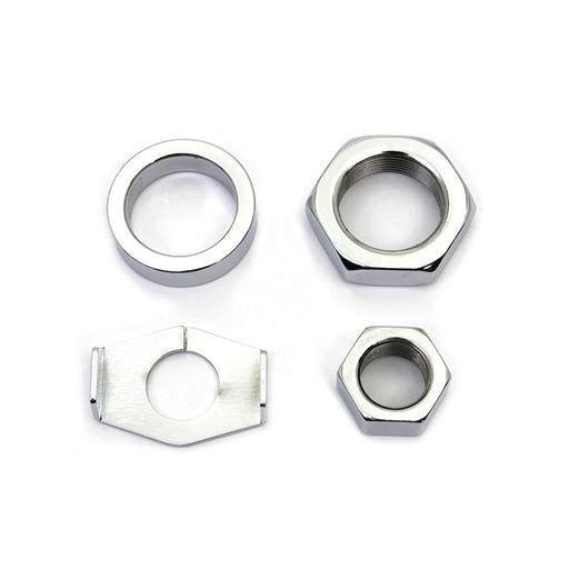 Chrome Rear Axle Nut and Lock Kit - V-Twin 8160-4 - OEM 41596-30