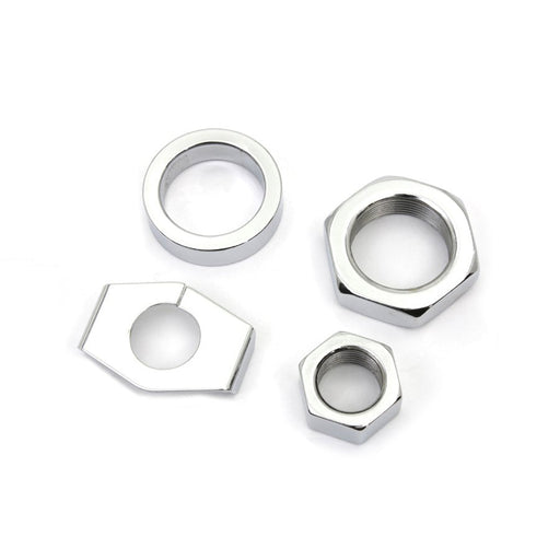 Chrome Rear Axle Nut and Lock Kit - V-Twin 8160-4 - OEM 41596-30