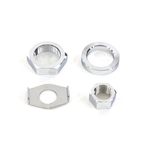 Chrome Rear Axle Nut and Lock Kit - V-Twin 8160-4T
