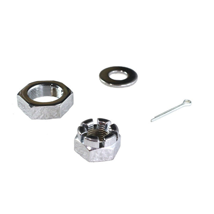 Chrome Front Axle Nut Kit - V-Twin 8162-3 - OEM 43886-30