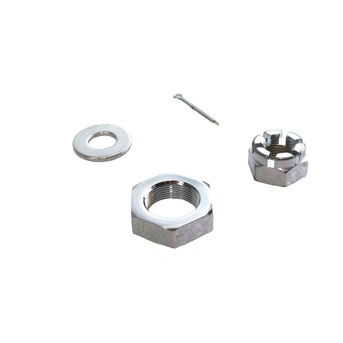 Chrome Front Axle Nut Kit - V-Twin 8162-3 - OEM 43886-30
