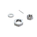 Chrome Front Axle Nut Kit - V-Twin 8162-3 - OEM 43886-30