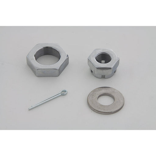 Chrome Front Axle Nut Kit - V-Twin 8162-3T - OEM 43886-30