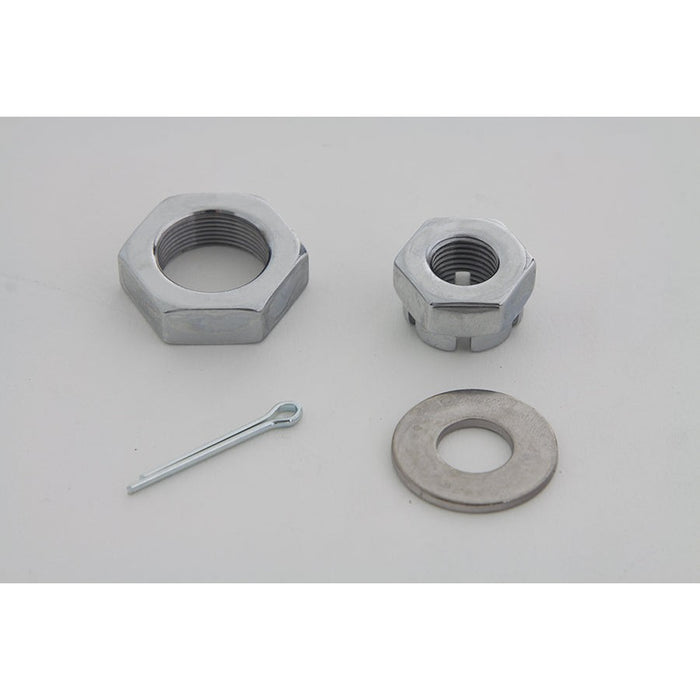 Chrome Front Axle Nut Kit - V-Twin 8162-3T - OEM 43886-30