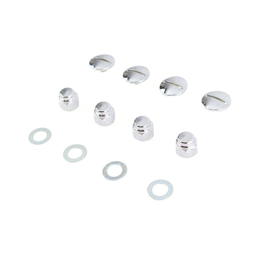 Chrome Rocker Shaft End Cap Nut Slot Type - V-Twin 8222-8 - Ironhead 1957-1970