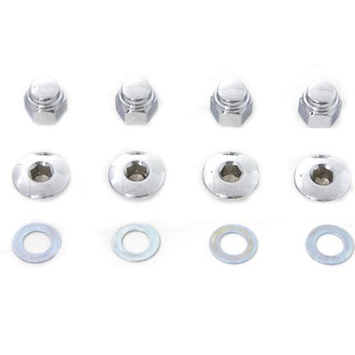 Rocker Shaft End Nut Stock Allen Type Chrome - V-Twin 8224-8 - Ironhead 1971-1985