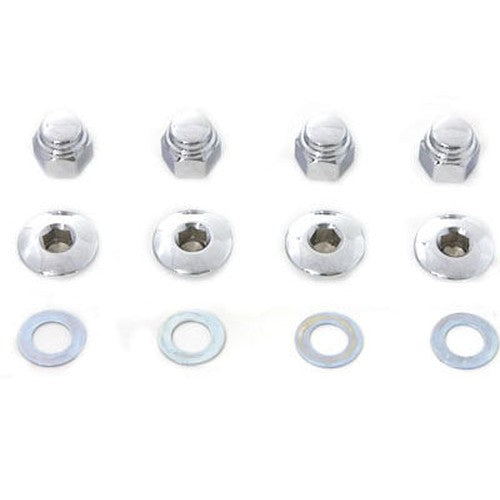 Rocker Shaft End Nut Stock Allen Type Chrome - V-Twin 8224-8T - Ironhead 1971-1985