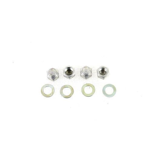 Rocker Shaft Cadmium End Cap Type Nuts with Washers - V-Twin 8401-8 - Ironhead 1957-1985