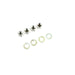 Rocker Shaft Cadmium End Cap Type Nuts with Washers - V-Twin 8401-8 - Ironhead 1957-1985