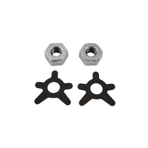 Brake Shaft Nut and Lock Kit Chrome - V-Twin 8409-4 - OEM 42575-30