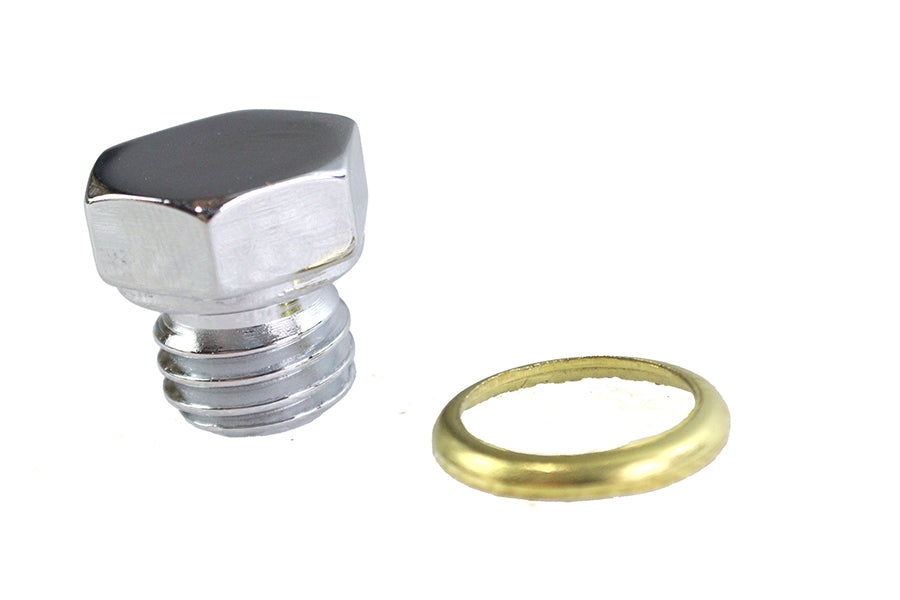 Colony Transmission Engine Drain Plug 1/2 X 13 Thread Chrome - additional view 3