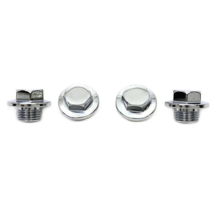 Rocker Shaft End Caps Chrome - V-Twin 8614-4 - Ironhead 1971-1985