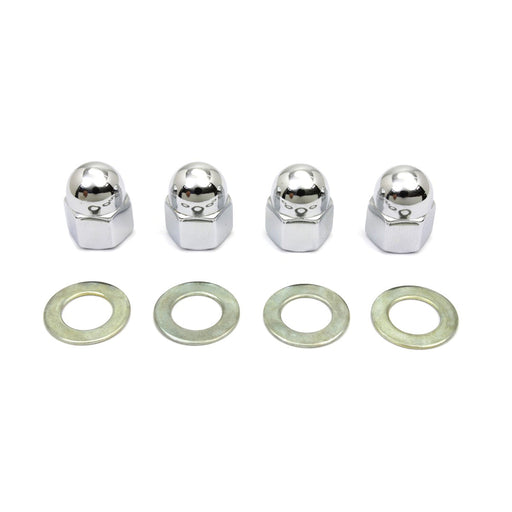 Rocker Arm Shaft Chrome Acorn Nut and Washer - V-Twin 8730-8 - Ironhead 1957-1985