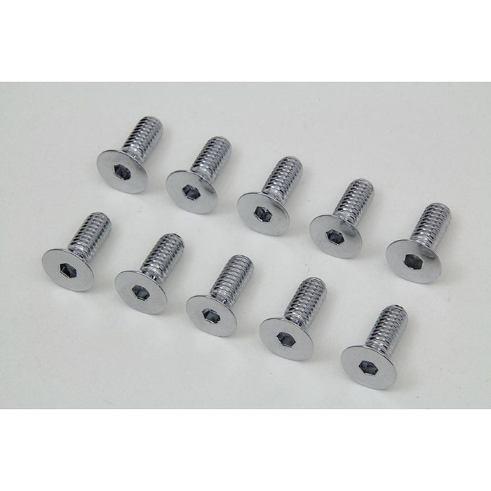 Chrome Allen Type Disc Screw Set - V-Twin 8758-10 - Ironhead 1978-1982