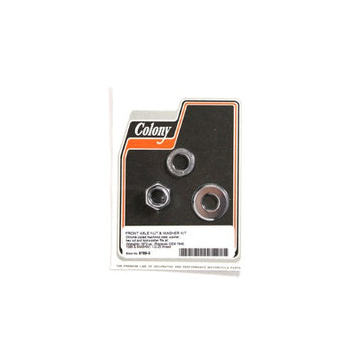 Chrome Front Axle Nut and Washer Kit - V-Twin 8769-3 - Big Twin 1973-2006