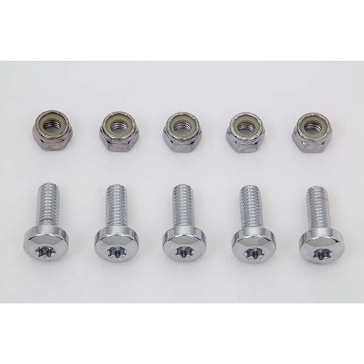 Chrome Front Brake Disc Bolt Kit - V-Twin 8794-10 - OEM 3655