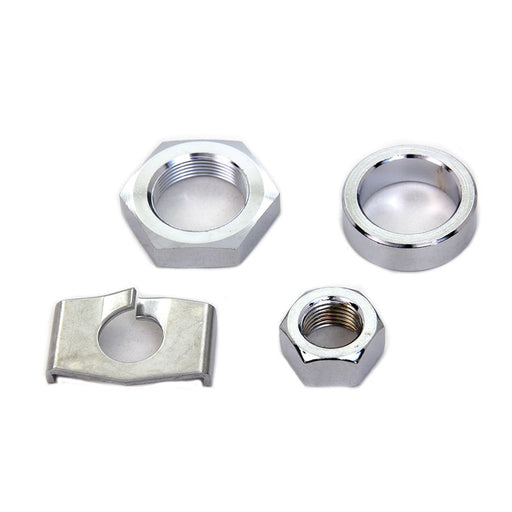 Chrome Rear Axle Nut and Lock Kit - V-Twin 8832-4T