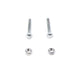 Chrome Rear Axle Adjuster Screws - Colony 5-146 - OEM 47579-86 - Evolution Softail 1986-1992