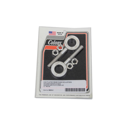 Rear Chain Adjuster Cadmium - V-Twin 9020-2 - Sportster 1952-1978