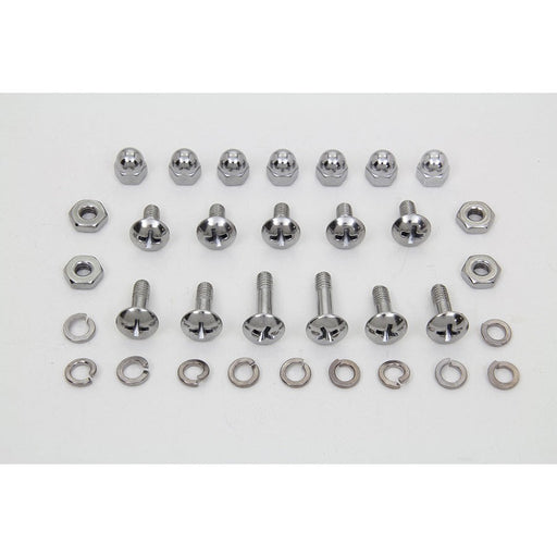 Windshield Mounting Screw Set Chrome - V-Twin 9200-33
