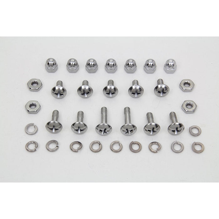 Windshield Mounting Screw Set Chrome - V-Twin 9200-33