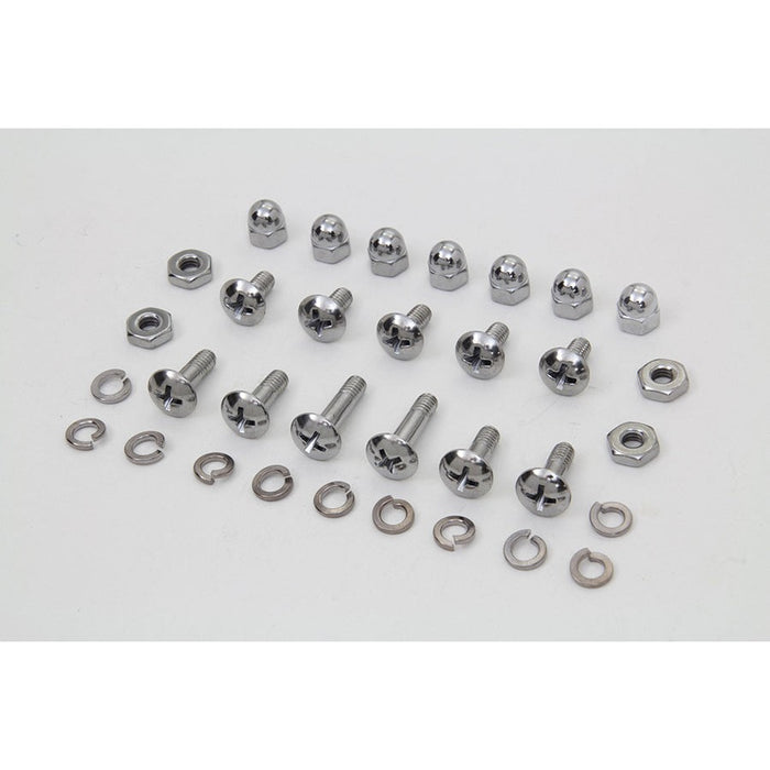Windshield Mounting Screw Set Chrome - V-Twin 9200-33