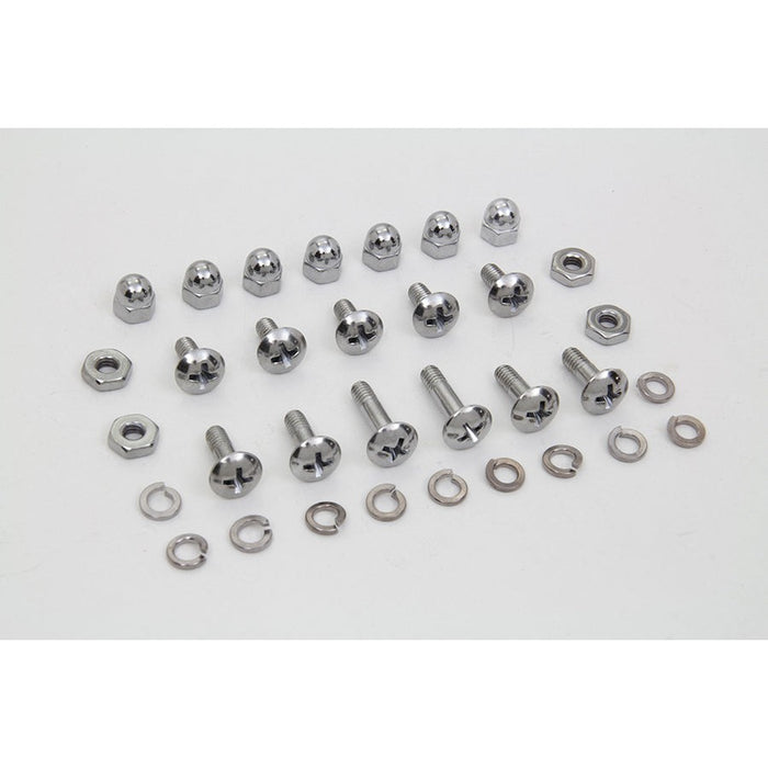 Windshield Mounting Screw Set Chrome - V-Twin 9200-33
