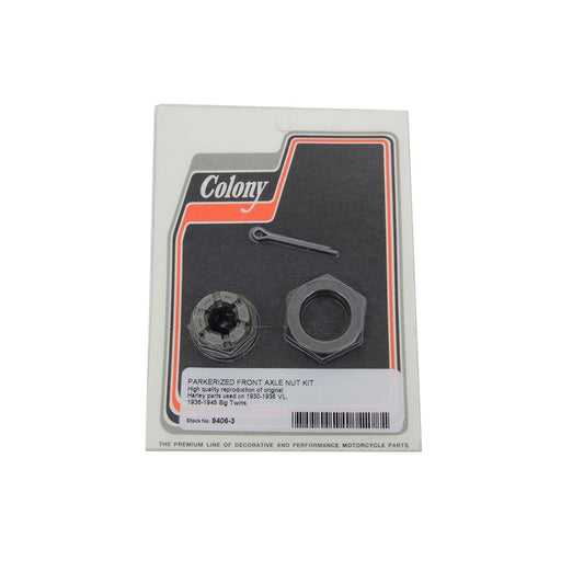 Front Axle Nut Kit Parkerized - V-Twin 9406-3