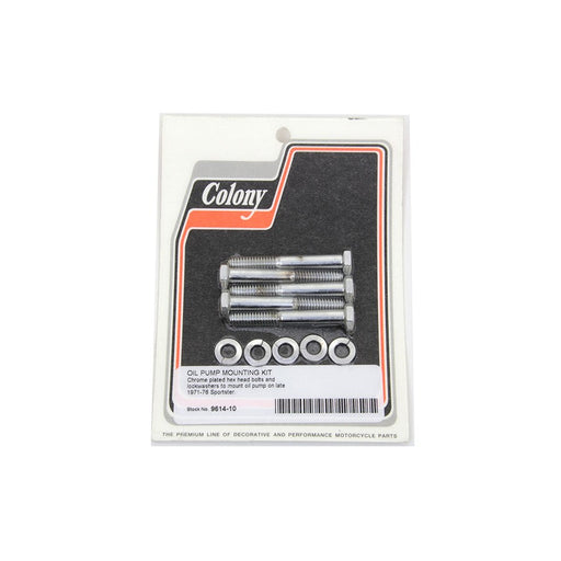 Oil Pump Mount Kit Chrome - V-Twin 9614-10 - Ironhead 1971-1976