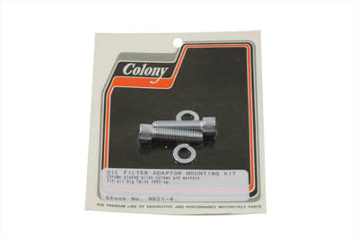 Colony Oil Filter Adapter Mount Kit Chrome