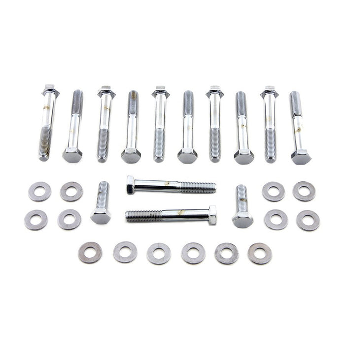 Rocker Box Screw Kit Chrome - V-Twin 9829-28 - Ironhead 1957-1976