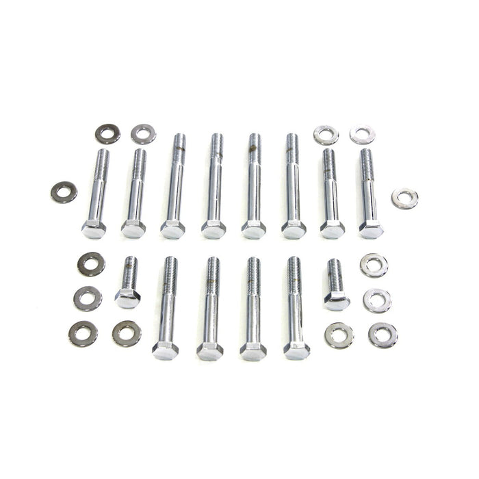 Rocker Box Screw Kit Chrome - V-Twin 9831-28 - Ironhead 1977-1985
