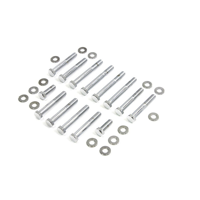 Rocker Box Screw Kit Chrome - V-Twin 9831-28 - Ironhead 1977-1985